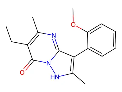 6-ethyl-3-(2-methoxyphenyl)-2,5-dimethylpyrazolo[1,5-a]pyrimidin-7(4H)-one structure