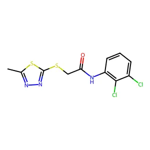 N-(2,3-dichlorophenyl)-2-[(5-methyl-1,3,4-thiadiazol-2-yl)sulfanyl]acetamide structure