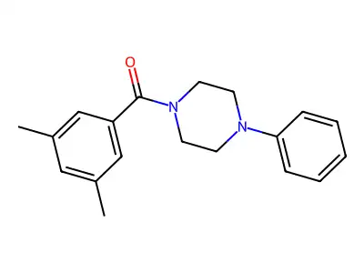 (3,5-Dimethylphenyl)(4-phenylpiperazin-1-yl)methanone structure