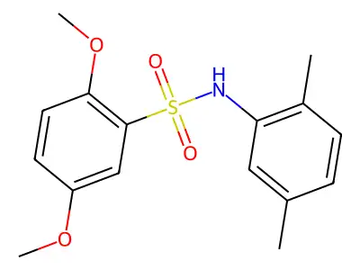 N-(2,5-dimethylphenyl)-2,5-dimethoxybenzenesulfonamide structure