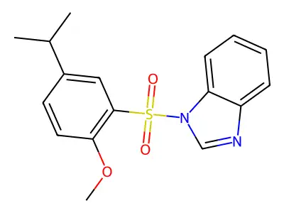 1-(2-Methoxy-5-propan-2-ylphenyl)sulfonylbenzimidazole structure