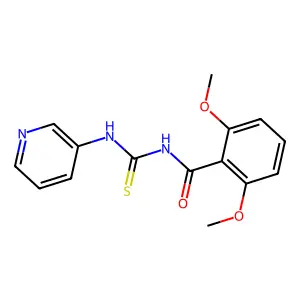 2,6-dimethoxy-N-(pyridin-3-ylcarbamothioyl)benzamide structure