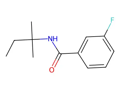 3-fluoro-N-(2-methylbutan-2-yl)benzamide structure