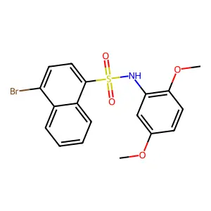 4-bromo-N-(2,5-dimethoxyphenyl)naphthalene-1-sulfonamide structure