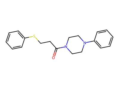 1-(4-Phenylpiperazin-1-yl)-3-phenylsulfanylpropan-1-one structure