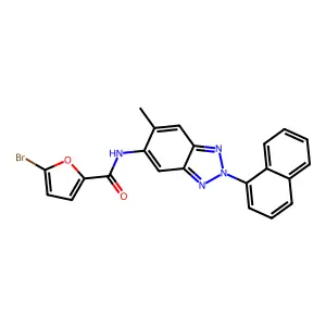 5-bromo-N-(6-methyl-2-naphthalen-1-ylbenzotriazol-5-yl)furan-2-carboxamide structure