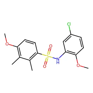 N-(5-chloro-2-methoxyphenyl)-4-methoxy-2,3-dimethylbenzenesulfonamide structure