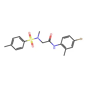 N-(4-bromo-2-methylphenyl)-2-[methyl-(4-methylphenyl)sulfonylamino]acetamide structure