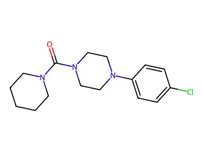 1-(4-Chlorophenyl)-4-(piperidine-1-carbonyl)piperazine structure