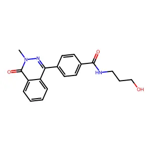 N-(3-hydroxypropyl)-4-(3-methyl-4-oxophthalazin-1-yl)benzamide structure