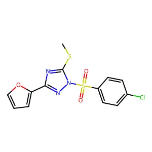 1-(4-Chlorophenyl)sulfonyl-3-(furan-2-yl)-5-methylsulfanyl-1,2,4-triazole structure