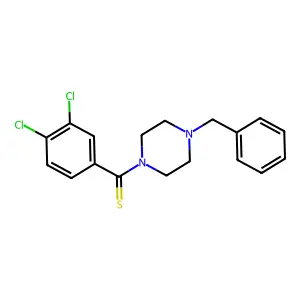 (4-Benzylpiperazin-1-yl)-(3,4-dichlorophenyl)methanethione structure