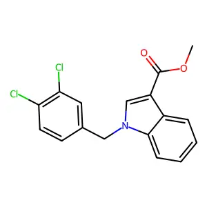 Methyl 1-[(3,4-dichlorophenyl)methyl]indole-3-carboxylate structure