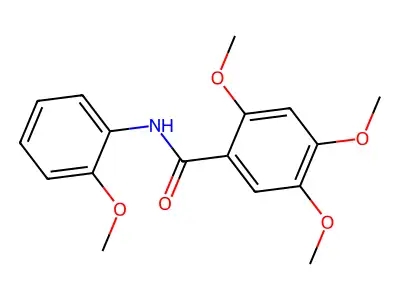 2,4,5-trimethoxy-N-(2-methoxyphenyl)benzamide structure