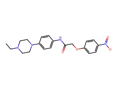 N-[4-(4-ethylpiperazin-1-yl)phenyl]-2-(4-nitrophenoxy)acetamide structure