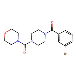 [4-(3-Bromo-benzoyl)-piperazin-1-yl]-morpholin-4-yl-methanone structure