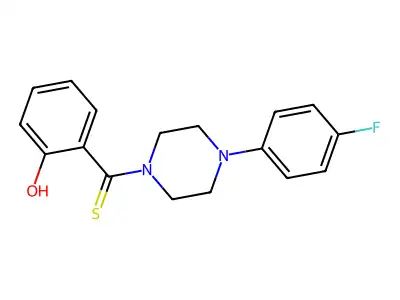[4-(4-Fluorophenyl)piperazin-1-yl](2-hydroxyphenyl)methanethione structure
