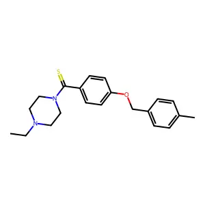 (4-Ethylpiperazin-1-yl)-[4-[(4-methylphenyl)methoxy]phenyl]methanethione structure