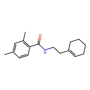 N-[2-(cyclohexen-1-yl)ethyl]-2,4-dimethylbenzamide structure