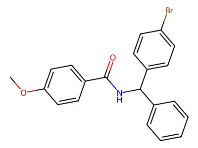 N-[(4-bromophenyl)(phenyl)methyl]-4-methoxybenzamide structure