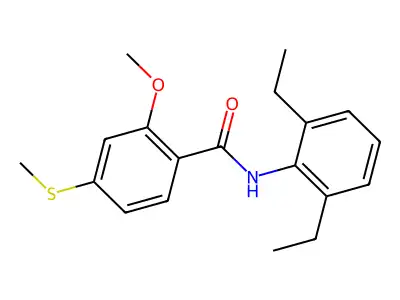 N-(2,6-diethylphenyl)-2-methoxy-4-(methylsulfanyl)benzamide structure