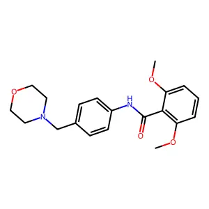 2,6-dimethoxy-N-[4-(morpholin-4-ylmethyl)phenyl]benzamide structure