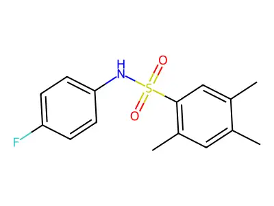 n-(4-Fluoro-phenyl)-2,4,5-trimethyl-benzenesulfonamide structure
