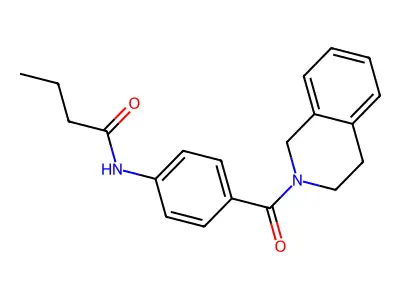 N-[4-(3,4-dihydro-1H-isoquinoline-2-carbonyl)phenyl]butanamide structure