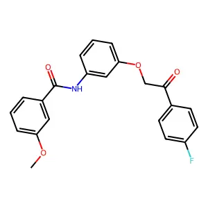 N-[3-[2-(4-fluorophenyl)-2-oxoethoxy]phenyl]-3-methoxybenzamide structure