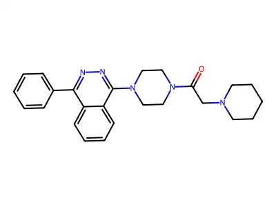 1-[4-(4-Phenylphthalazin-1-yl)piperazin-1-yl]-2-piperidin-1-ylethanone structure