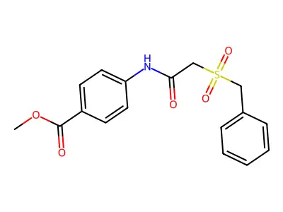 Methyl 4-{[(benzylsulfonyl)acetyl]amino}benzoate structure