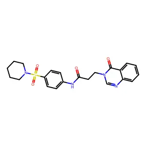 3-(4-oxoquinazolin-3-yl)-N-(4-piperidin-1-ylsulfonylphenyl)propanamide structure