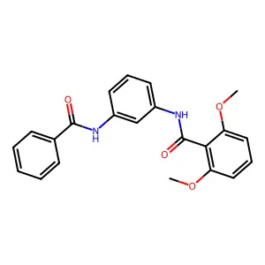 N-(3-benzamidophenyl)-2,6-dimethoxybenzamide structure