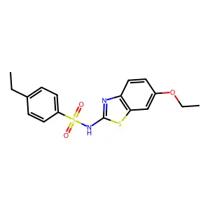 N-(6-ethoxy-1,3-benzothiazol-2-yl)-4-ethylbenzenesulfonamide structure