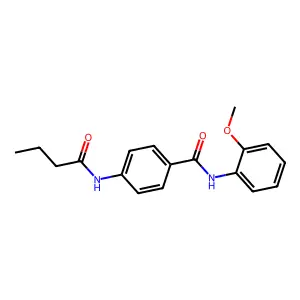 4-(butanoylamino)-N-(2-methoxyphenyl)benzamide structure