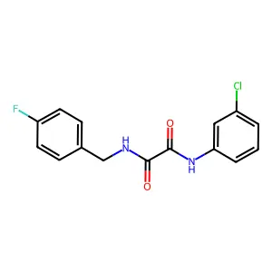 N-(3-chlorophenyl)-N'-(4-fluorobenzyl)ethanediamide structure
