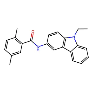 N-(9-ethylcarbazol-3-yl)-2,5-dimethylbenzamide structure