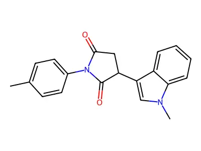 3-(1-Methylindol-3-yl)-1-(4-methylphenyl)pyrrolidine-2,5-dione structure