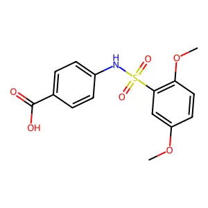 4-[(2,5-Dimethoxyphenyl)sulfonylamino]benzoic acid structure