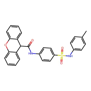 N-[4-[(4-methylphenyl)sulfamoyl]phenyl]-9H-xanthene-9-carboxamide structure