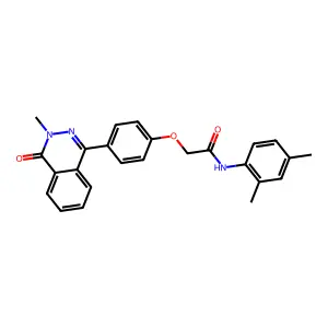 N-(2,4-dimethylphenyl)-2-[4-(3-methyl-4-oxophthalazin-1-yl)phenoxy]acetamide structure