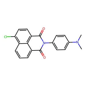6-chloro-2-(4-(dimethylamino)phenyl)-1H-benzo[de]isoquinoline-1,3(2H)-dione structure
