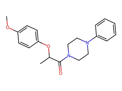 2-(4-Methoxyphenoxy)-1-(4-phenylpiperazin-1-yl)propan-1-one structure