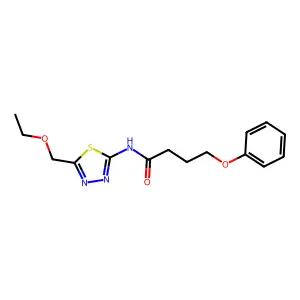 N-[5-(ethoxymethyl)-1,3,4-thiadiazol-2-yl]-4-phenoxybutanamide structure
