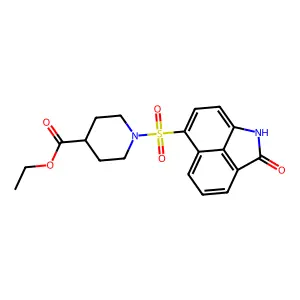 Ethyl 1-[(2-oxo-1,2-dihydrobenzo[cd]indol-6-yl)sulfonyl]-4-piperidinecarboxylate structure