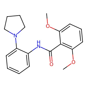 2,6-dimethoxy-N-(2-pyrrolidin-1-ylphenyl)benzamide structure