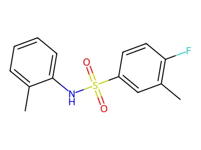 4-fluoro-3-methyl-N-(2-methylphenyl)benzenesulfonamide structure