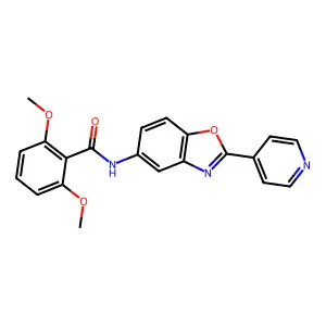 2,6-dimethoxy-N-(2-pyridin-4-yl-1,3-benzoxazol-5-yl)benzamide structure