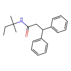 N-(2-methylbutan-2-yl)-3,3-diphenylpropanamide structure