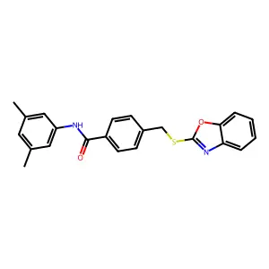 4-(1,3-benzoxazol-2-ylsulfanylmethyl)-N-(3,5-dimethylphenyl)benzamide structure